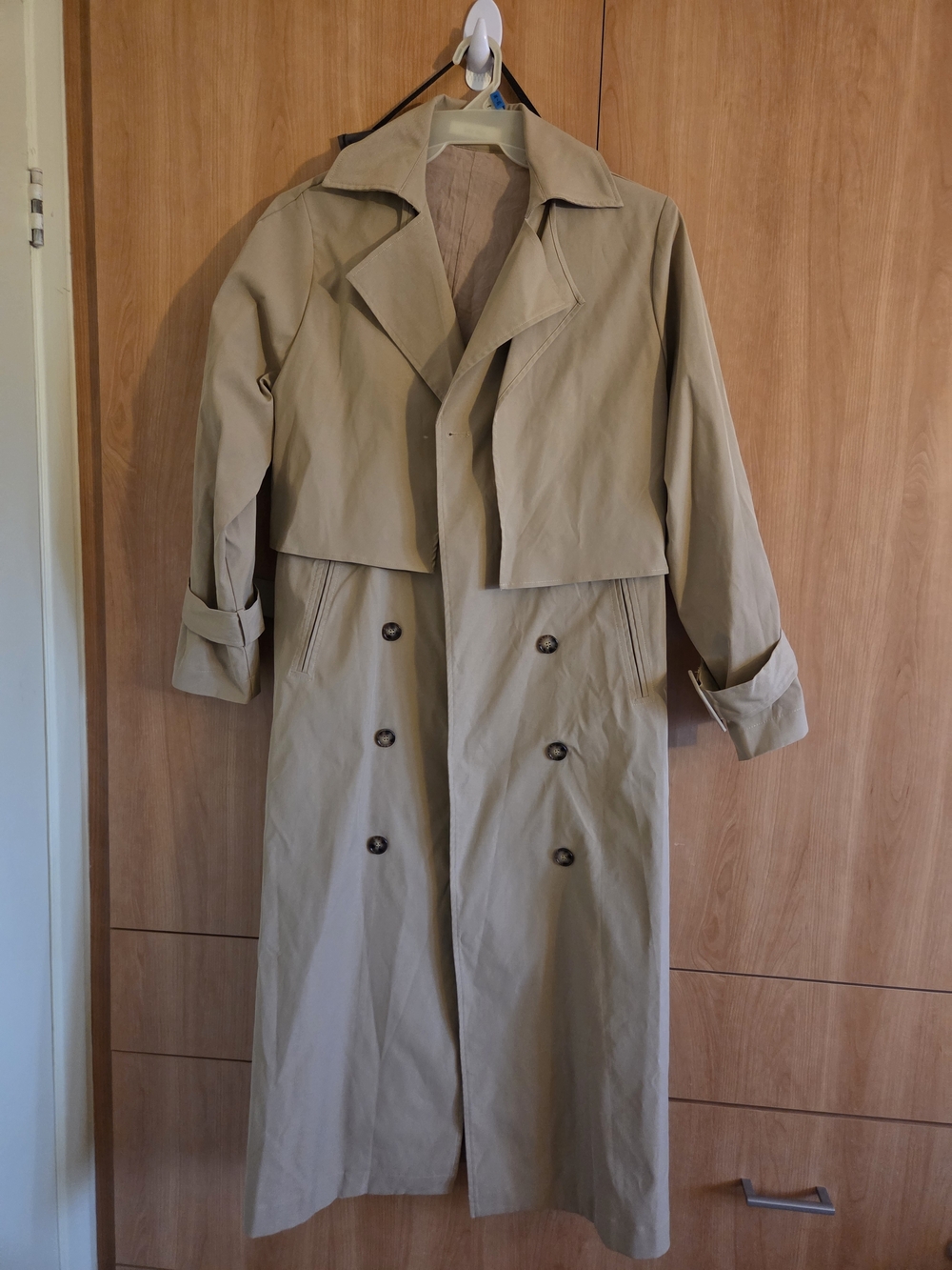 Classic Women's Beige Trench Coat - Timeless Double-Breasted Style